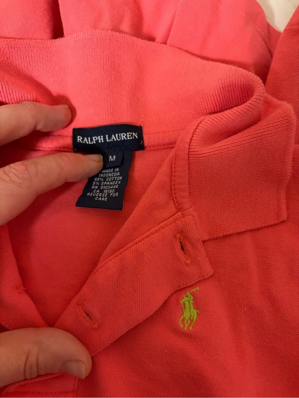 Ralph Lauren Girls' Coral Pink Polo Dress